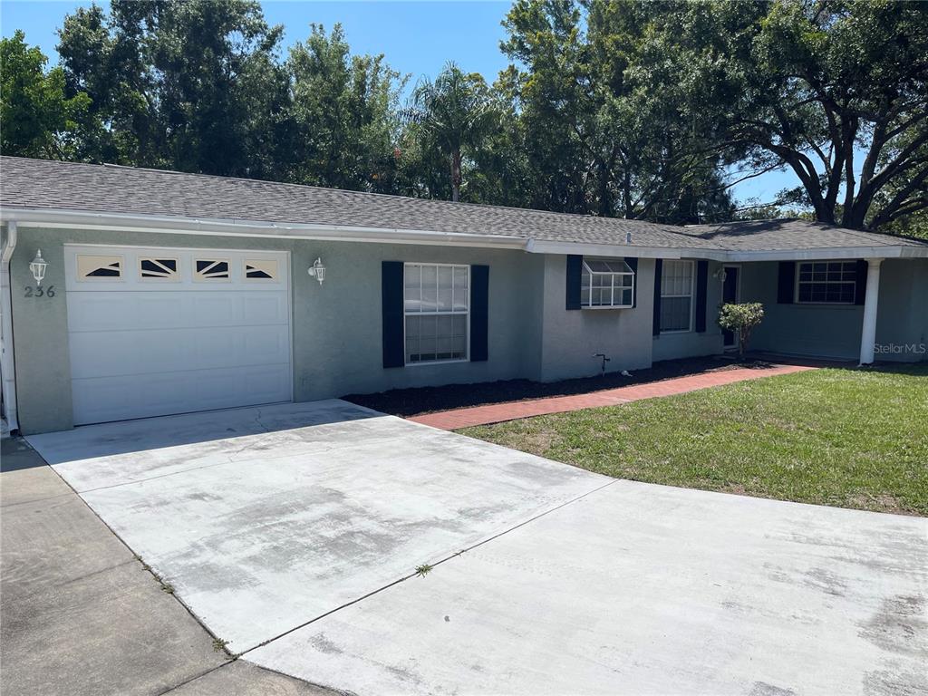 a backyard of a house