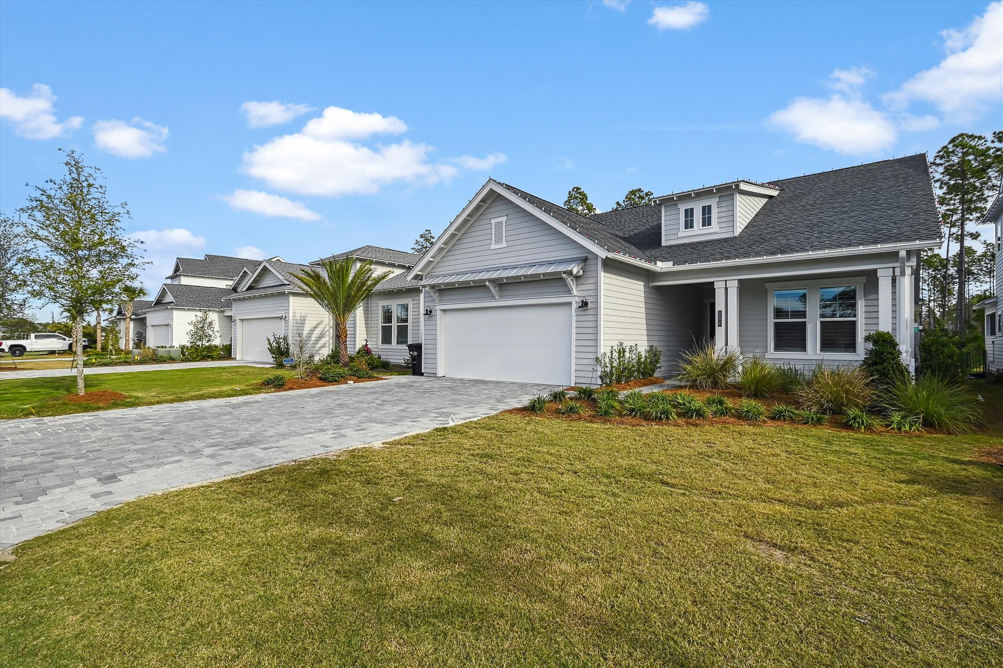 a house view with a outdoor space