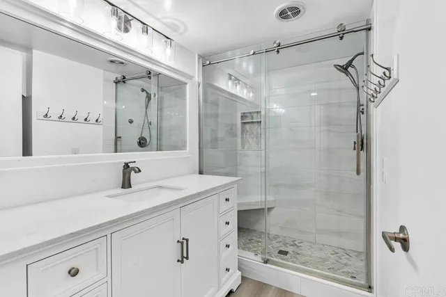 a bed room with a bed and a couch