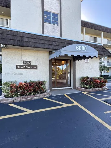 a view of a building with entryway