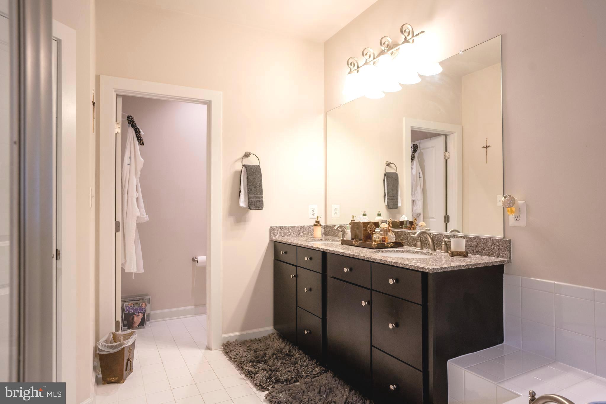7447 Burnside Way Hanover, MD 21076 - Photo 11 of 19 Granite & Brushed Nickel His and Hers Vanities