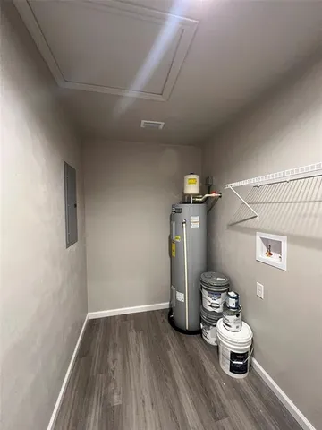 a view of a park with swings