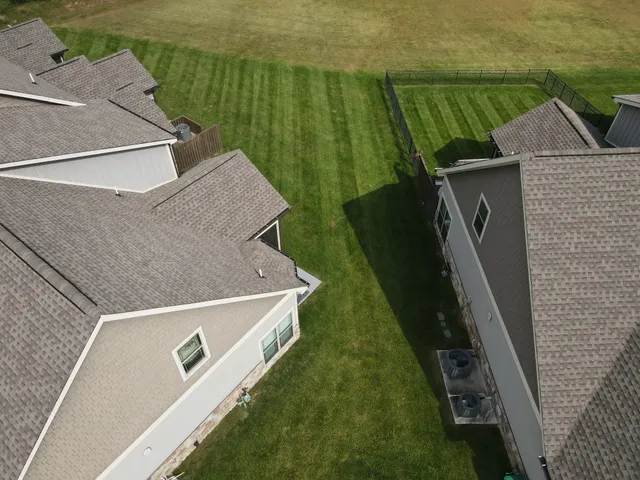 a aerial view of a house