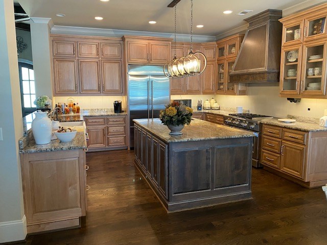 7233 Standing Boy Road Columbus, GA 31904 - Photo 12 of 67 a kitchen with stainless steel appliances granite countertop a sink stove and cabinets