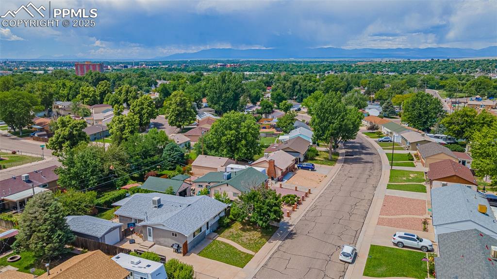 1732 Comanche Road Pueblo, CO 81001 - Photo 23 of 24 an aerial view of a house with outdoor space and street view