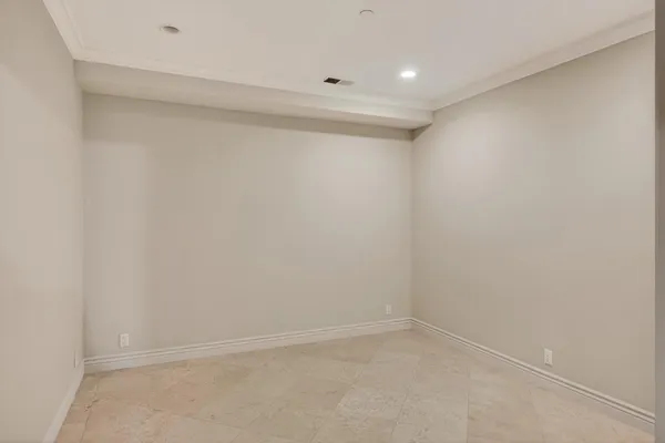 a view of a room with rack on the wall