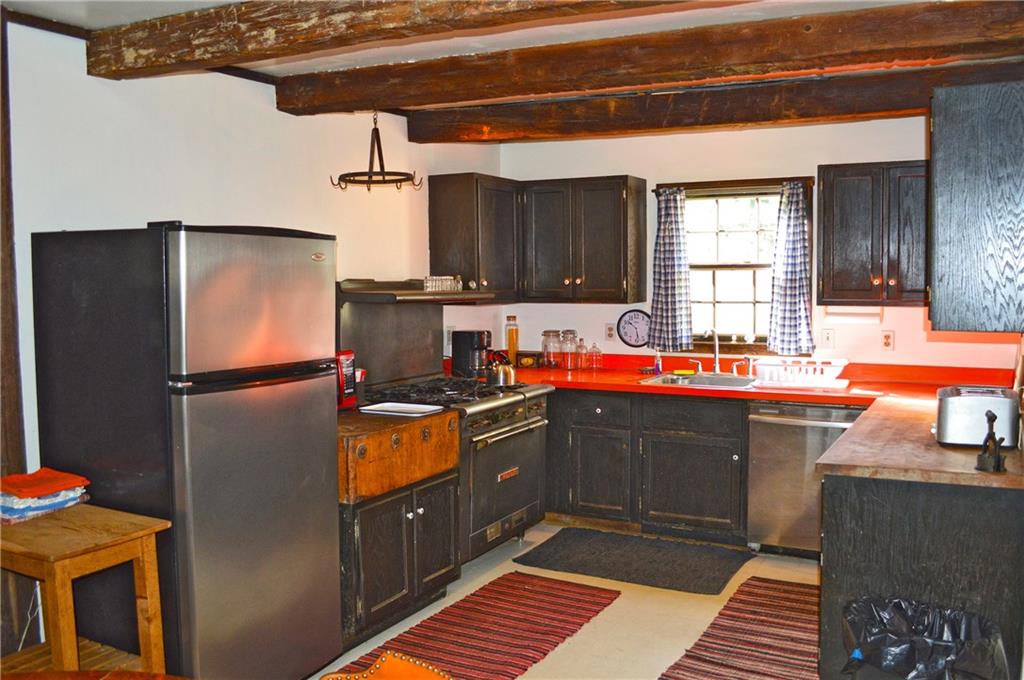 196 Buckingham Road Scenery Hill, PA 15360 - Photo 4 of 25 Equipped Kitchen with Wood Beamed Ceiling!