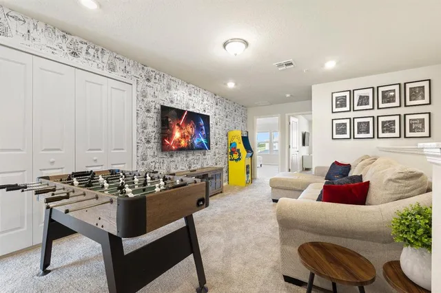 a view of room with furniture