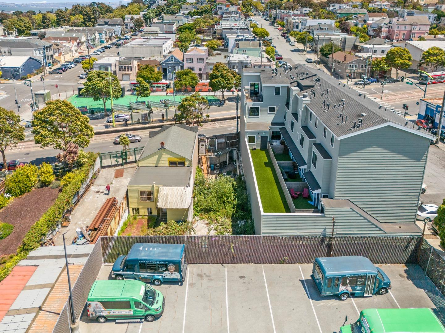 4128 3rd Street San Francisco, CA 94124 - Photo 11 of 21 an aerial view of residential houses with outdoor space