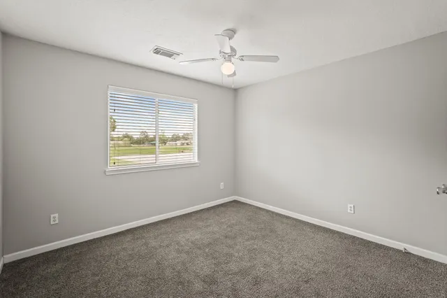 an empty room with a window