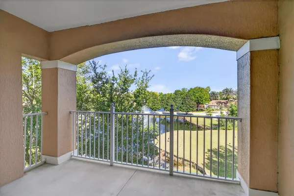 a view of a balcony