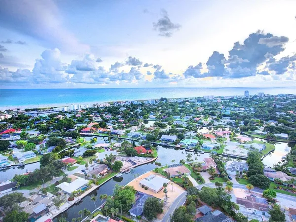an aerial view of multiple house