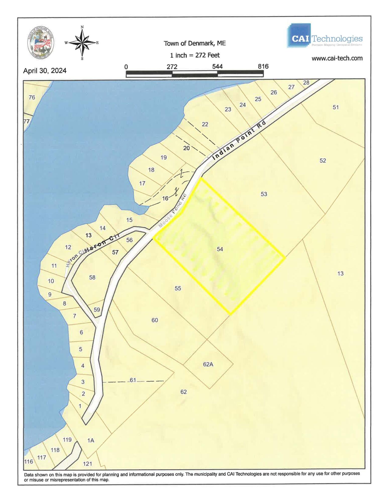 54 Moose Pond Road Denmark, ME 04022 - Photo 1 of 1 Lot 54 Map