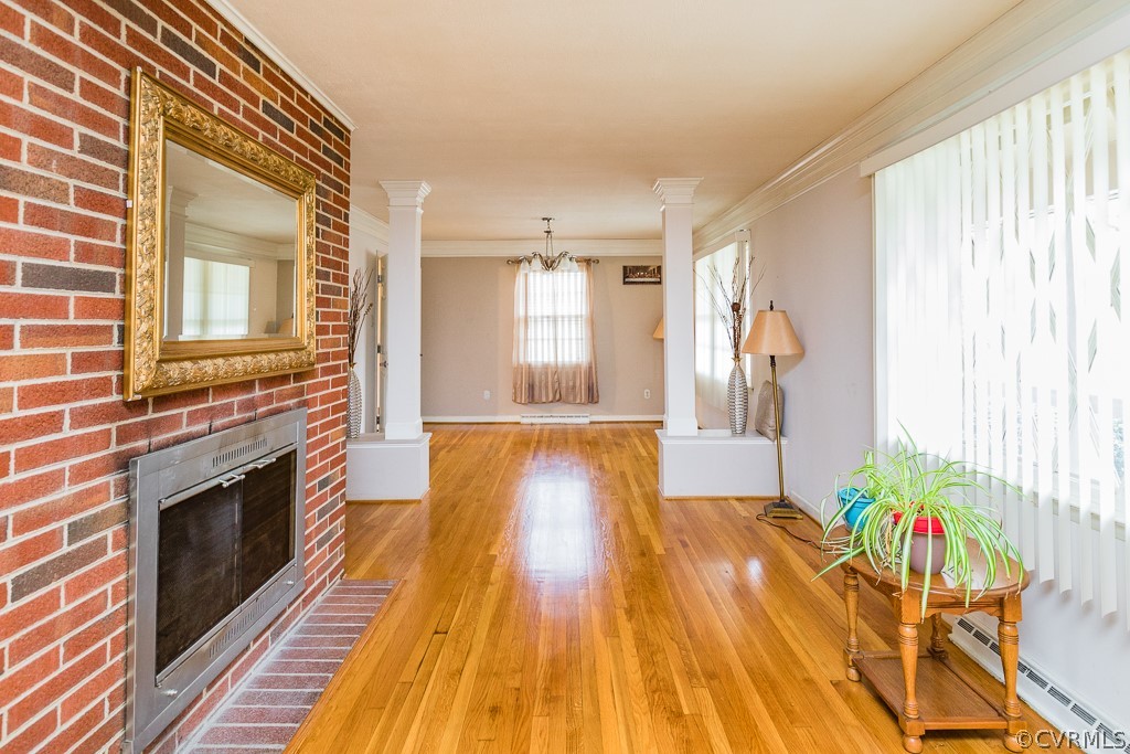 11301 Rolling Brook Road Chester, VA 23831 - Photo 21 of 49 a view of a living room with furniture and a fireplace