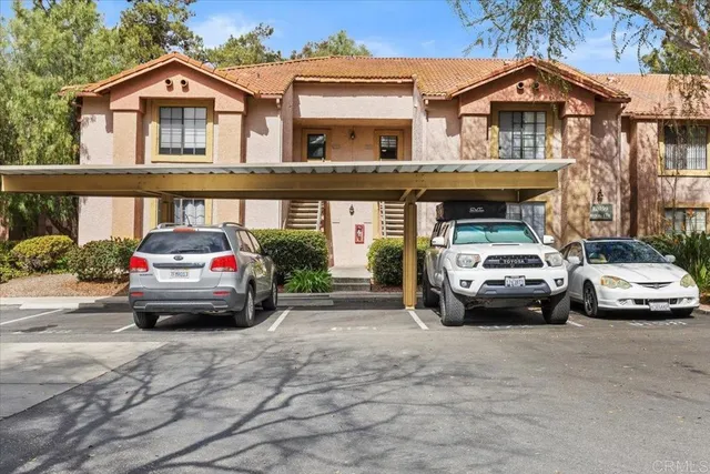 a car parked in front of a house