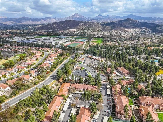 a view of city and mountain