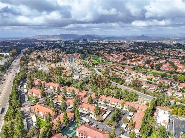 an aerial view of multiple house