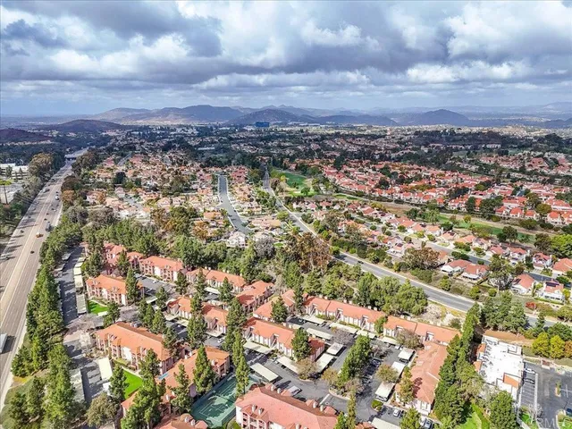 an aerial view of multiple house