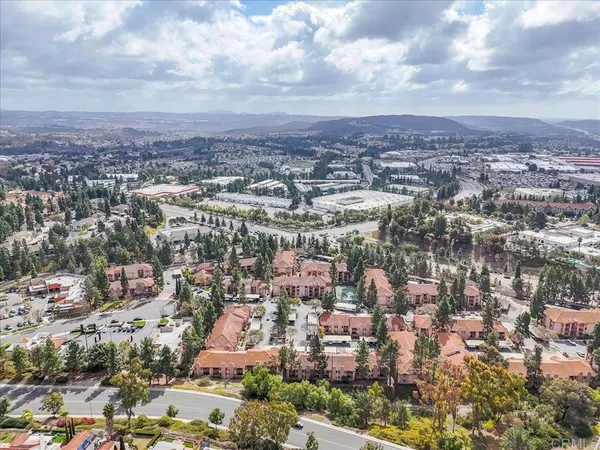 an aerial view of a city