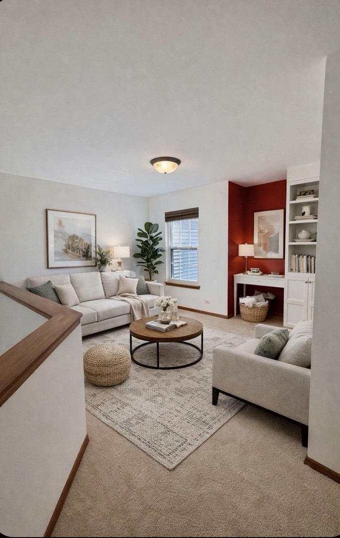 4 Haverton Court Streamwood, IL 60107 - Photo 14 of 30 a living room with furniture and a fireplace