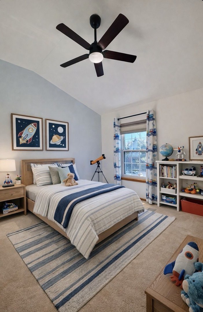 4 Haverton Court Streamwood, IL 60107 - Photo 17 of 30 a spacious bedroom with a bed a window and a couch