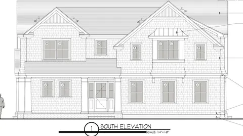 a black and white photo of a house