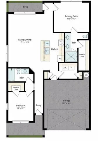 $2,417 | 801 Bluestem Way, Unit 815W, Cedar Hill, TX 75104