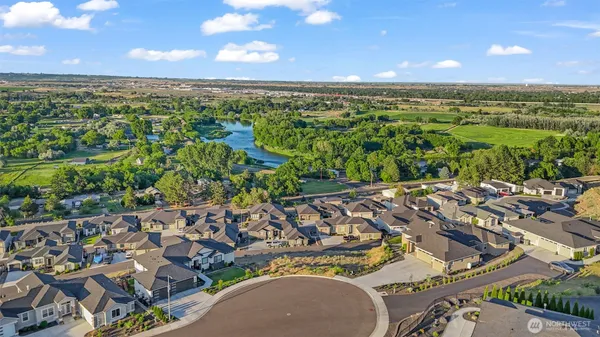 an aerial view of a city