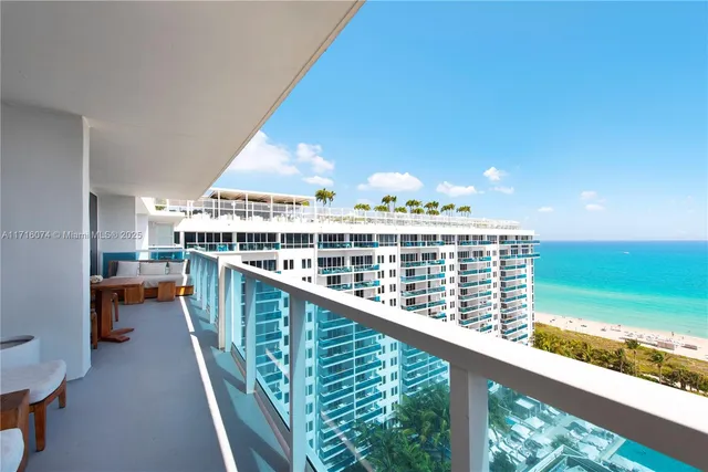 a view of balcony with seating space