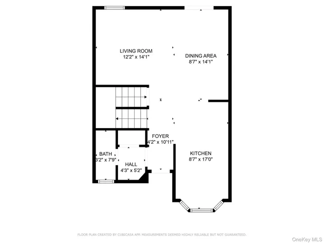 a picture of a bench in a white building