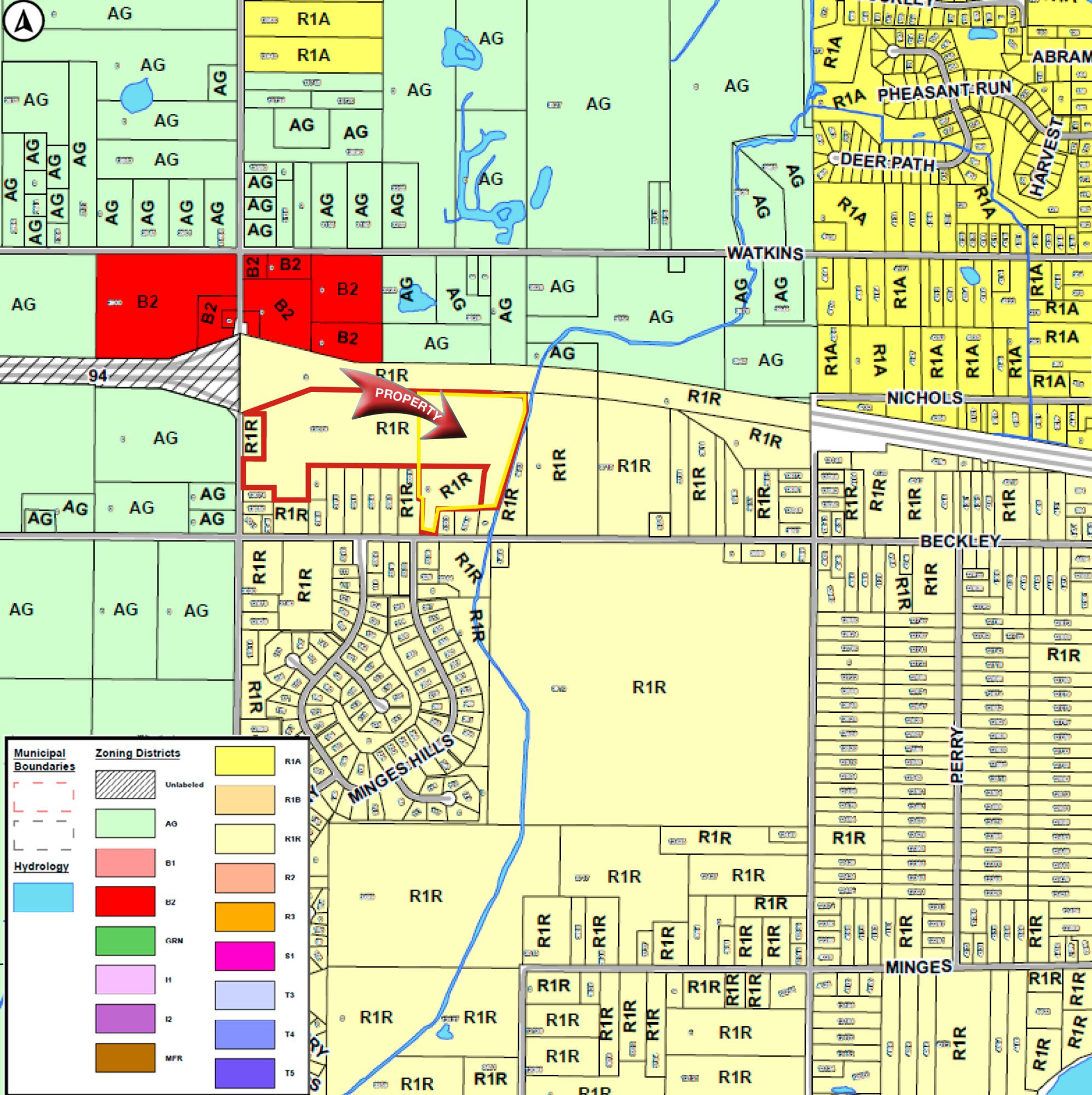 3329 Beckley Road Battle Creek, MI 49015 - Photo 2 of 2 Helmer - Zoning Map