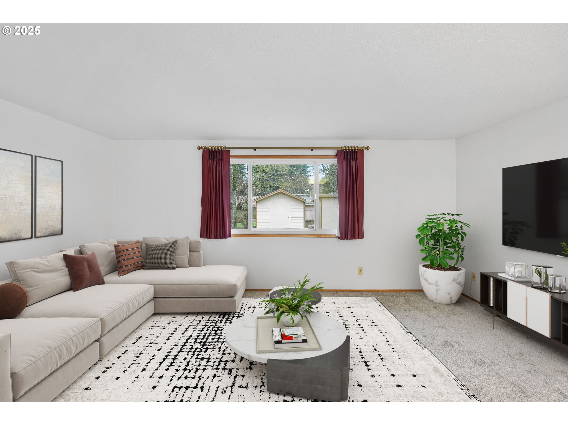 15916 Southeast Brooklyn Street Portland, OR 97236 - Photo 4 of 24 a living room with furniture and a flat screen tv
