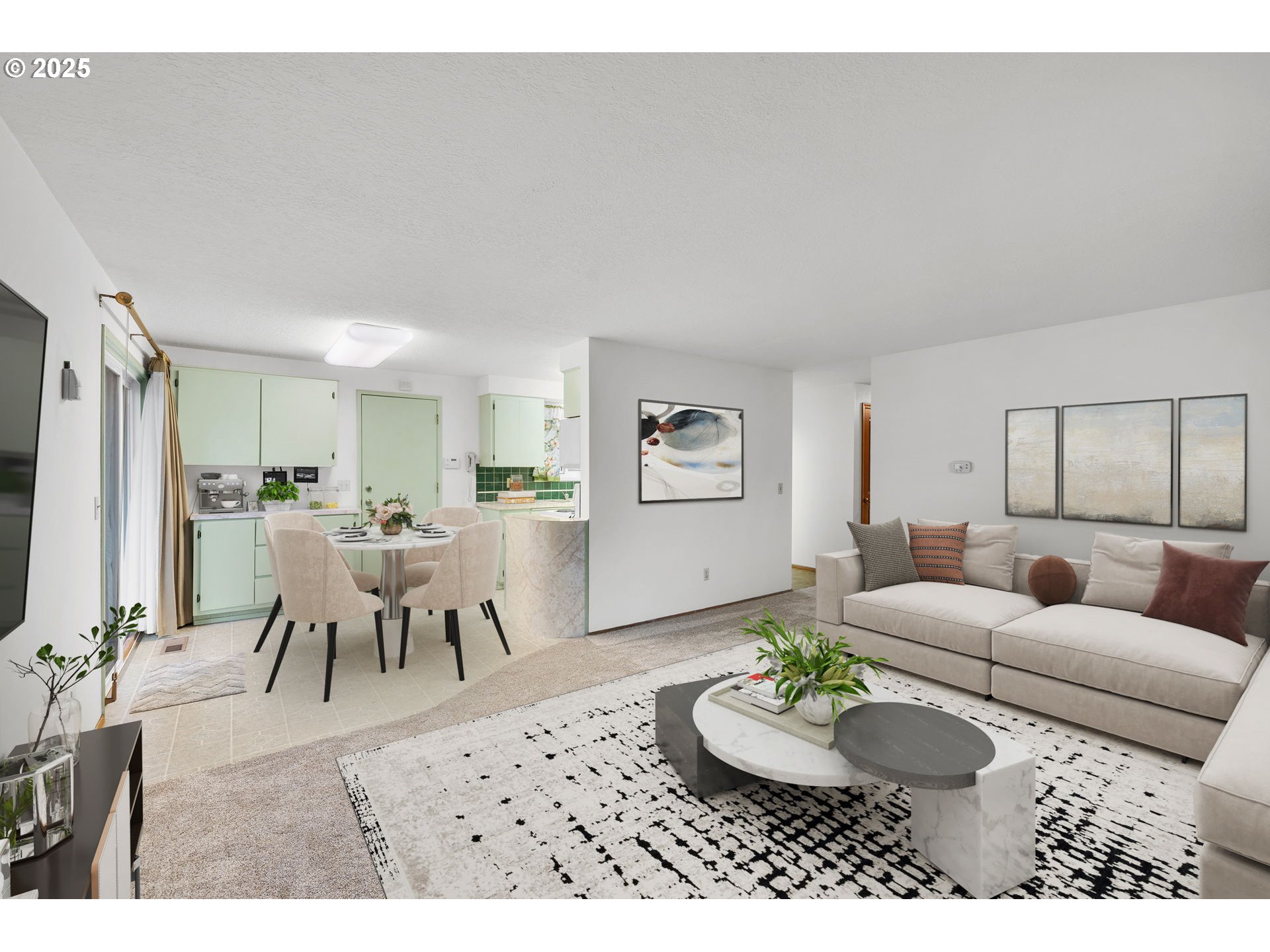 15916 Southeast Brooklyn Street Portland, OR 97236 - Photo 10 of 24 a living room with furniture a window and a table