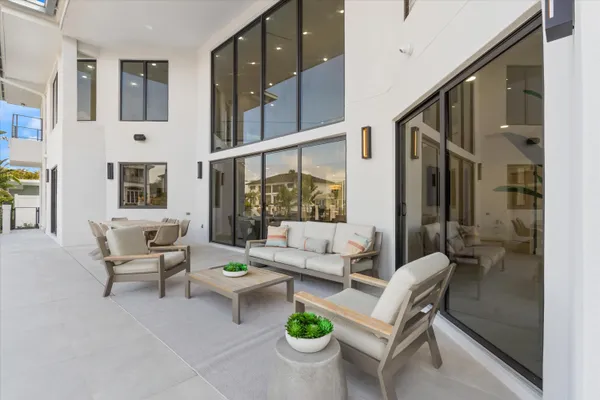 a city view with tall buildings