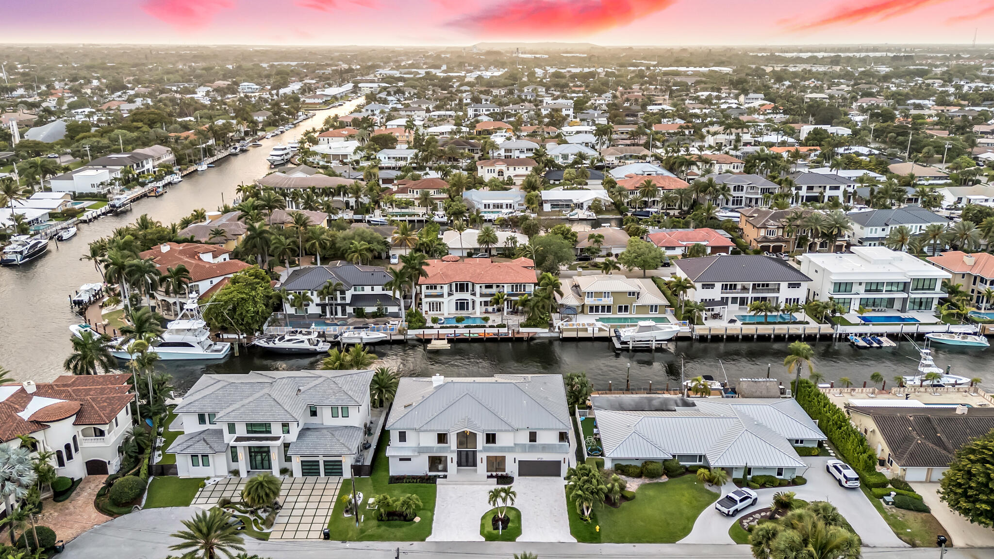 3721 Northeast 30th Avenue Lighthouse Point, FL 33064 - Photo 57 of 70 an aerial view of multiple house