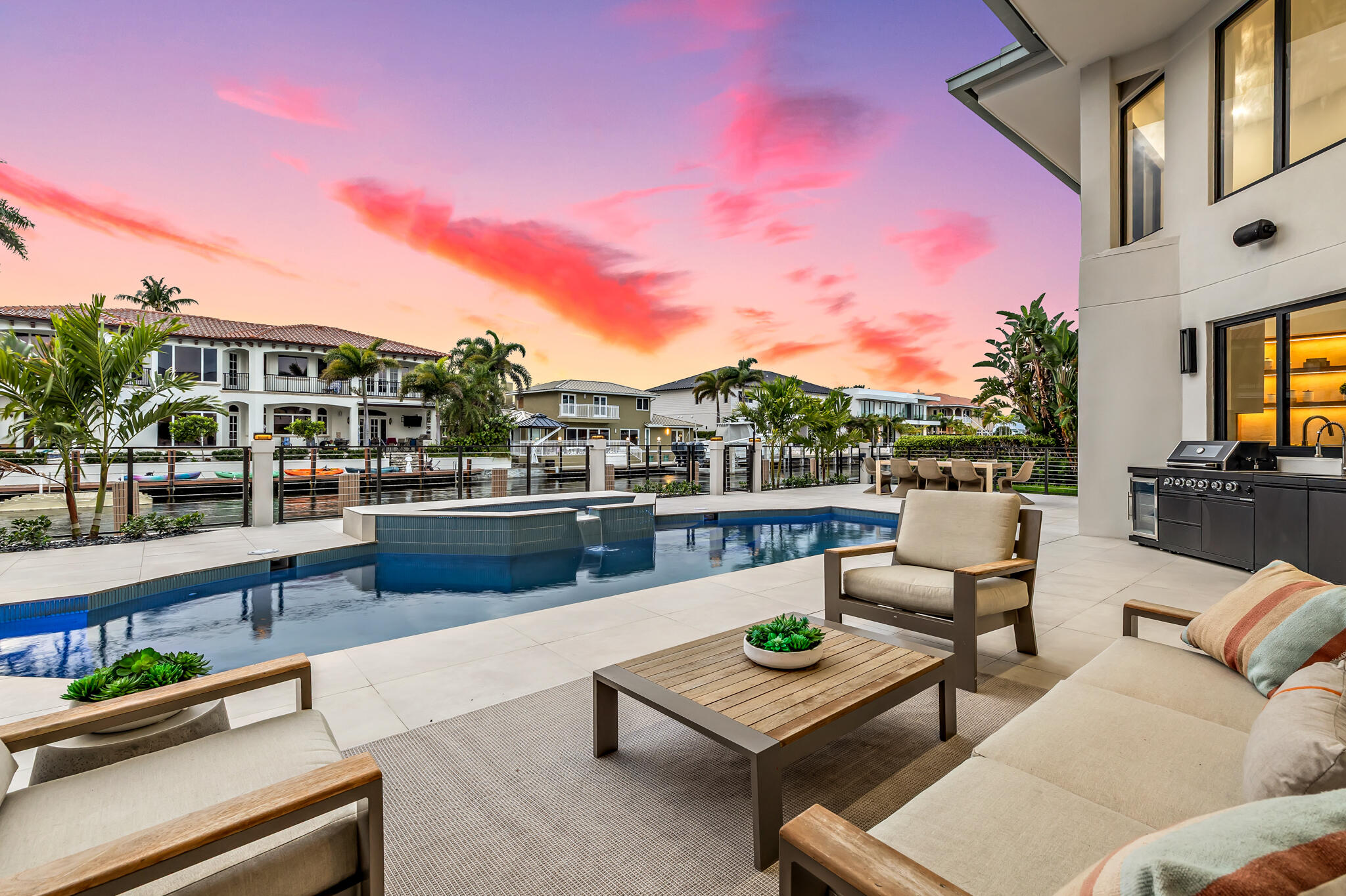 3721 Northeast 30th Avenue Lighthouse Point, FL 33064 - Photo 63 of 70 a outdoor living space with furniture and city view