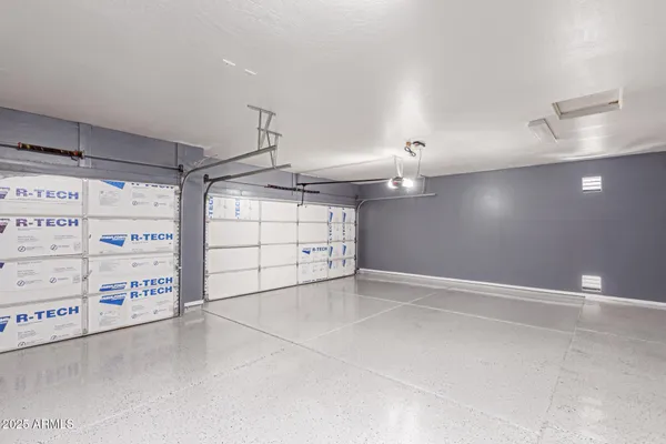 a view of a garage room