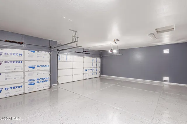 a view of a garage room