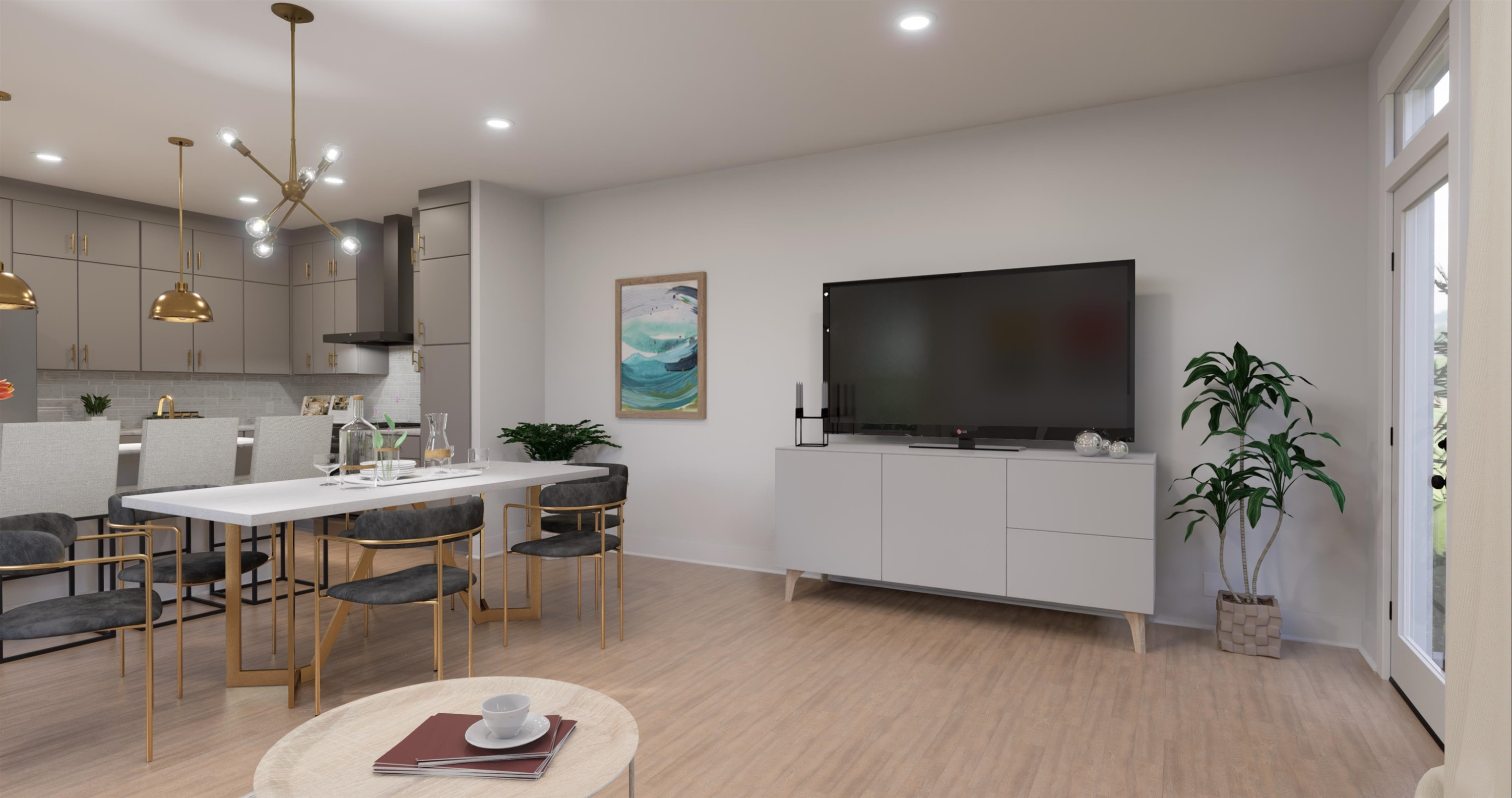 3925 Milltown Ridge Run Raleigh, NC 27612 - Photo 5 of 17 a living room with furniture and a flat screen tv