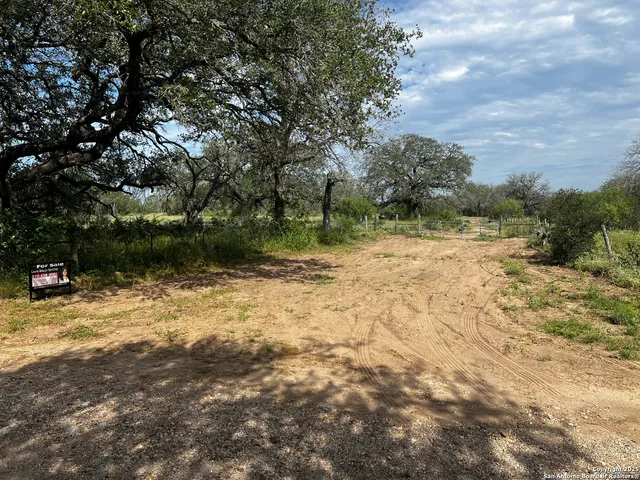 a view of backyard of a house