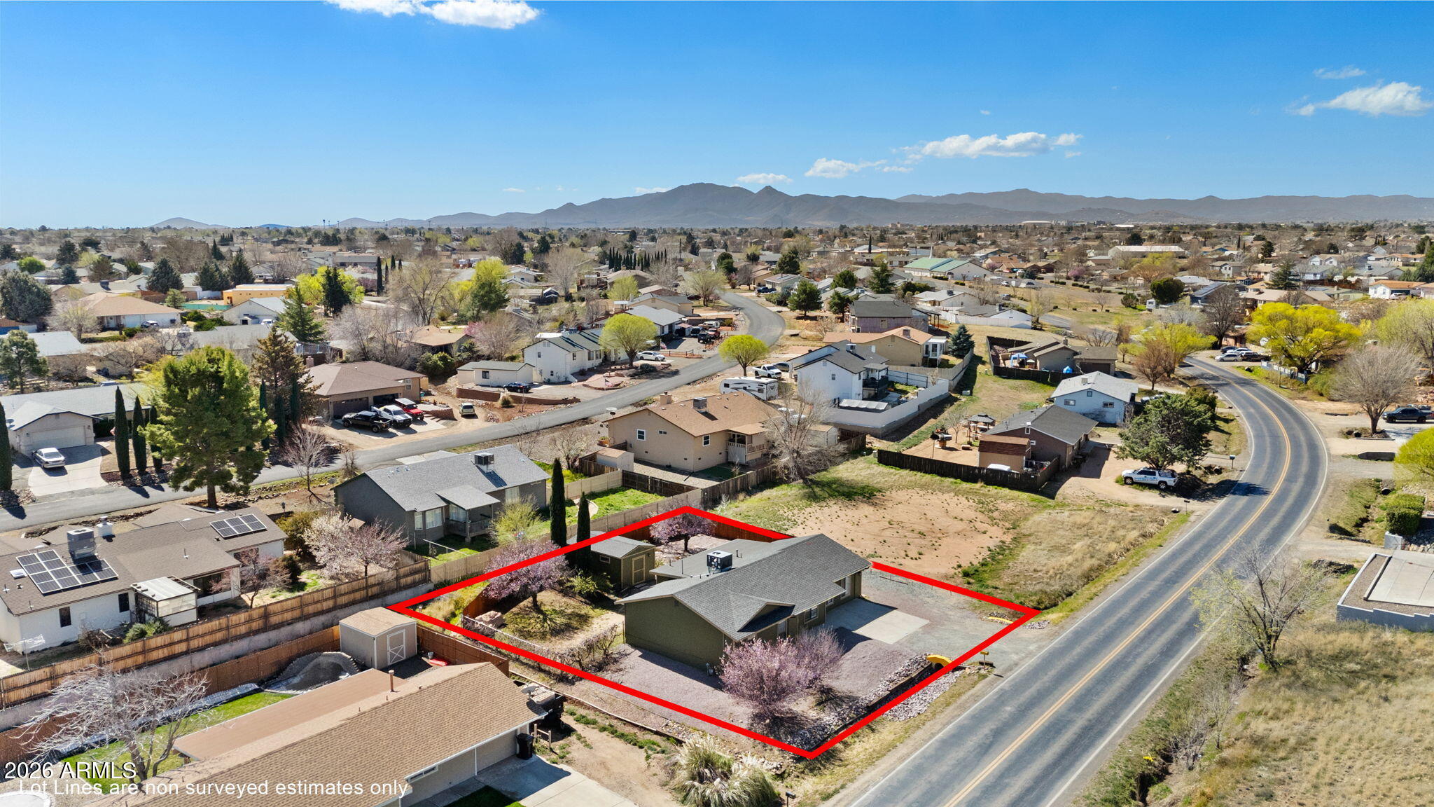5261 North Robert Road Prescott Valley, AZ 86314 - Photo 16 of 25 2-Aerial Front (1) Lot Lines