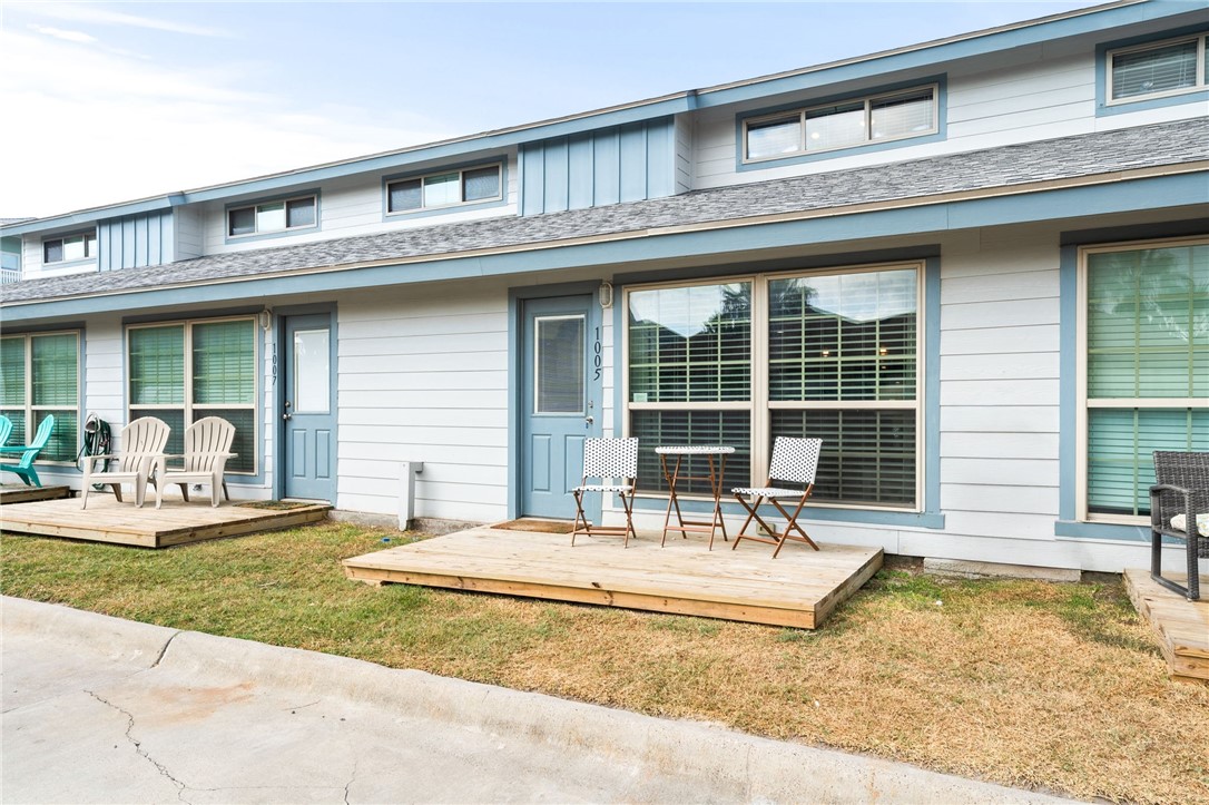 715 Beach Access Road, Unit 1005 Port Aransas, TX 78373 - Photo 1 of 28 a front view of house with outdoor seating space