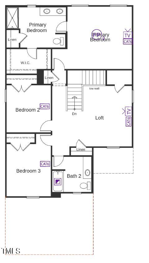 2720 Princess Tree Drive Raleigh, NC 27616 - Photo 3 of 9 Second Floor Layout