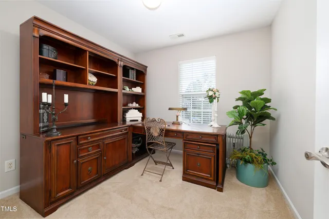 a room with furniture and flower pot