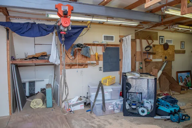 a view of a storage room with a lot of stuff