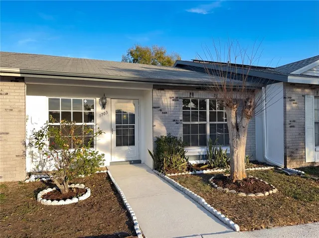 a front view of a house