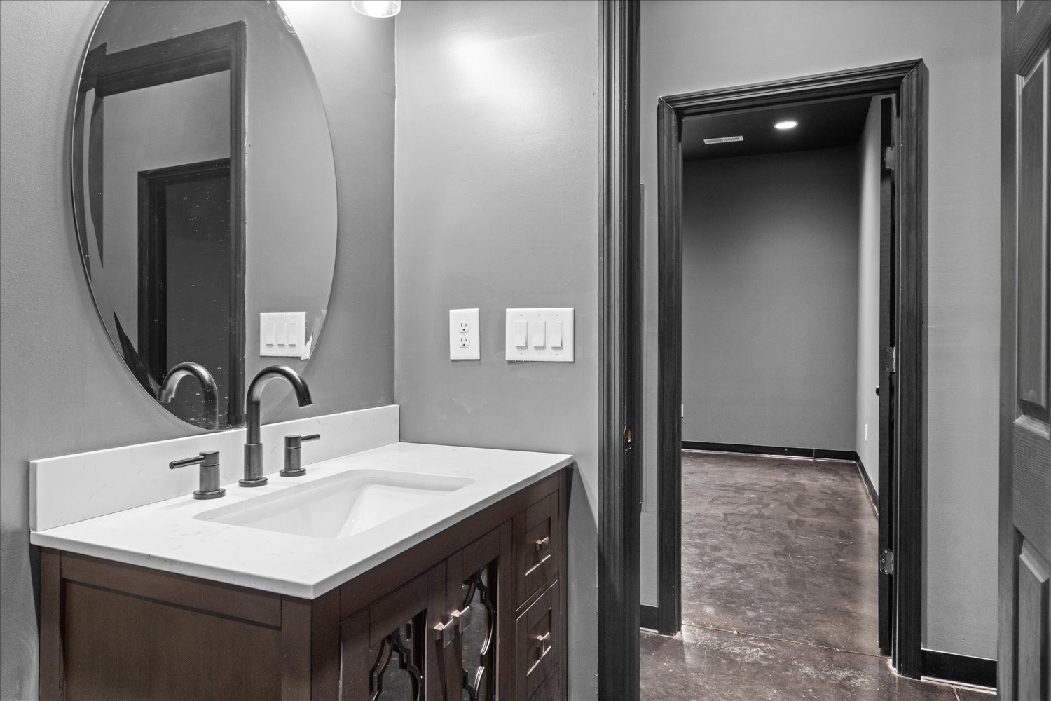 8360 Pinewood Road Lyles, TN 37098 - Photo 30 of 49 a bathroom with a sink and a mirror