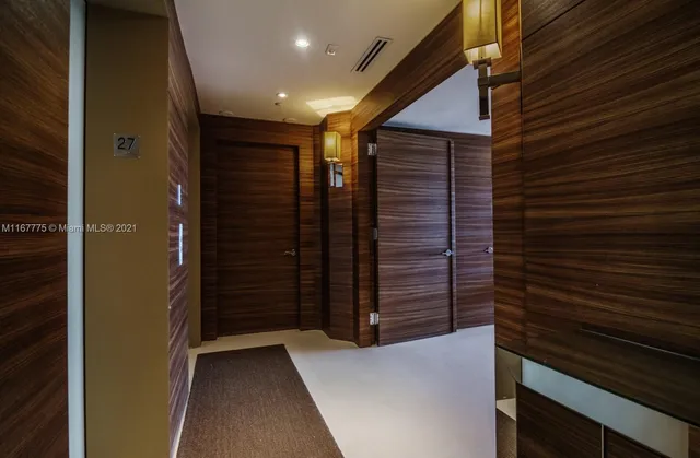 a view of entryway door