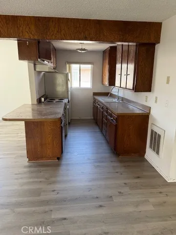 a living room with a couch and a table