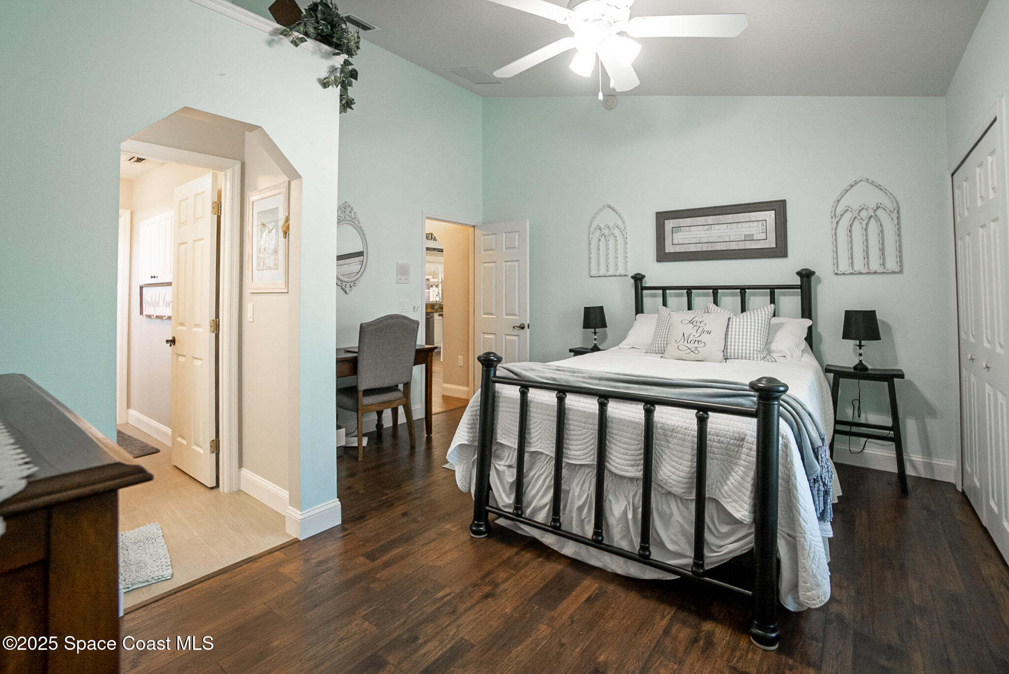 1868 Druliner Road St. Cloud, FL 34771 - Photo 35 of 57 a bedroom with furniture and wooden floor
